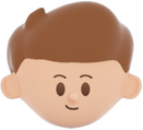 3D People Simple Young Boy Head 